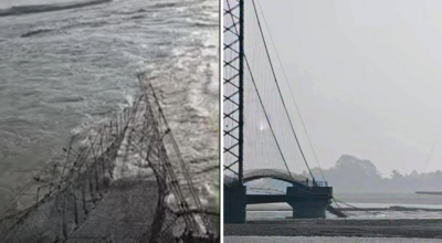 Mahakali Flood Damages Dodhara Chandani Suspension Bridge in Kanchanpur
